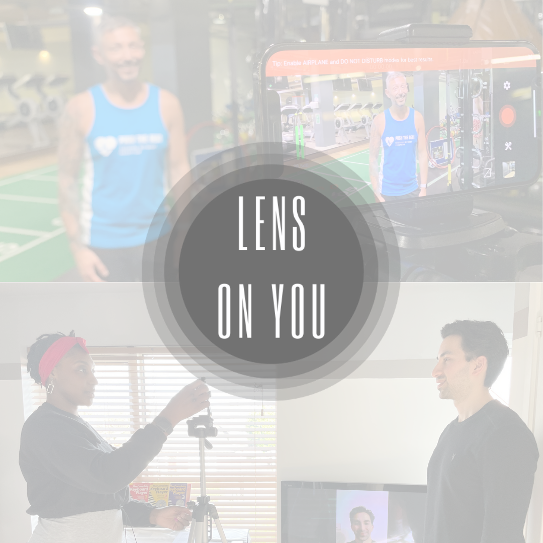 1:1 coaching and presenting to camera with a smile